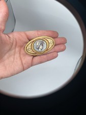Vintage Brooch, Porcelain, Woman, Very Nice C...