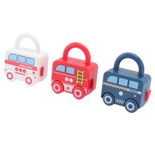 Kids Learning Locks Slideable Car Shape Children's Learning Lock With Key Puzzle