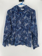 Lady Diplomat Women’s Blouse Button Up Size Small Made In Usa 048