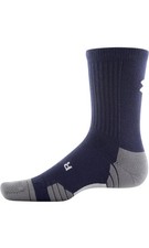 Under Armour: Team Crew Socks Midnight Blue Medium Cushioning Mens Size 7-8.5