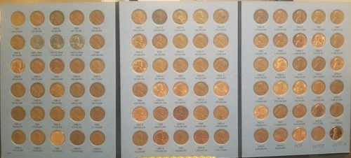 LINCOLN CENTS COMPLETE COLLECTION (1941 - 1975 S PROOF) PLUS WHITMAN COIN FOLDER