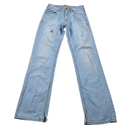 Ariat M5 Straight Eli Light Wash Denim Western Jean Men's Size 30