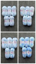 James C. Brett Baby Marble Double Knitting DK Wool Yarn Crocheting X5 Balls