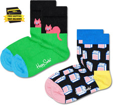 Boys 2-Pack Kids Cat Sock                