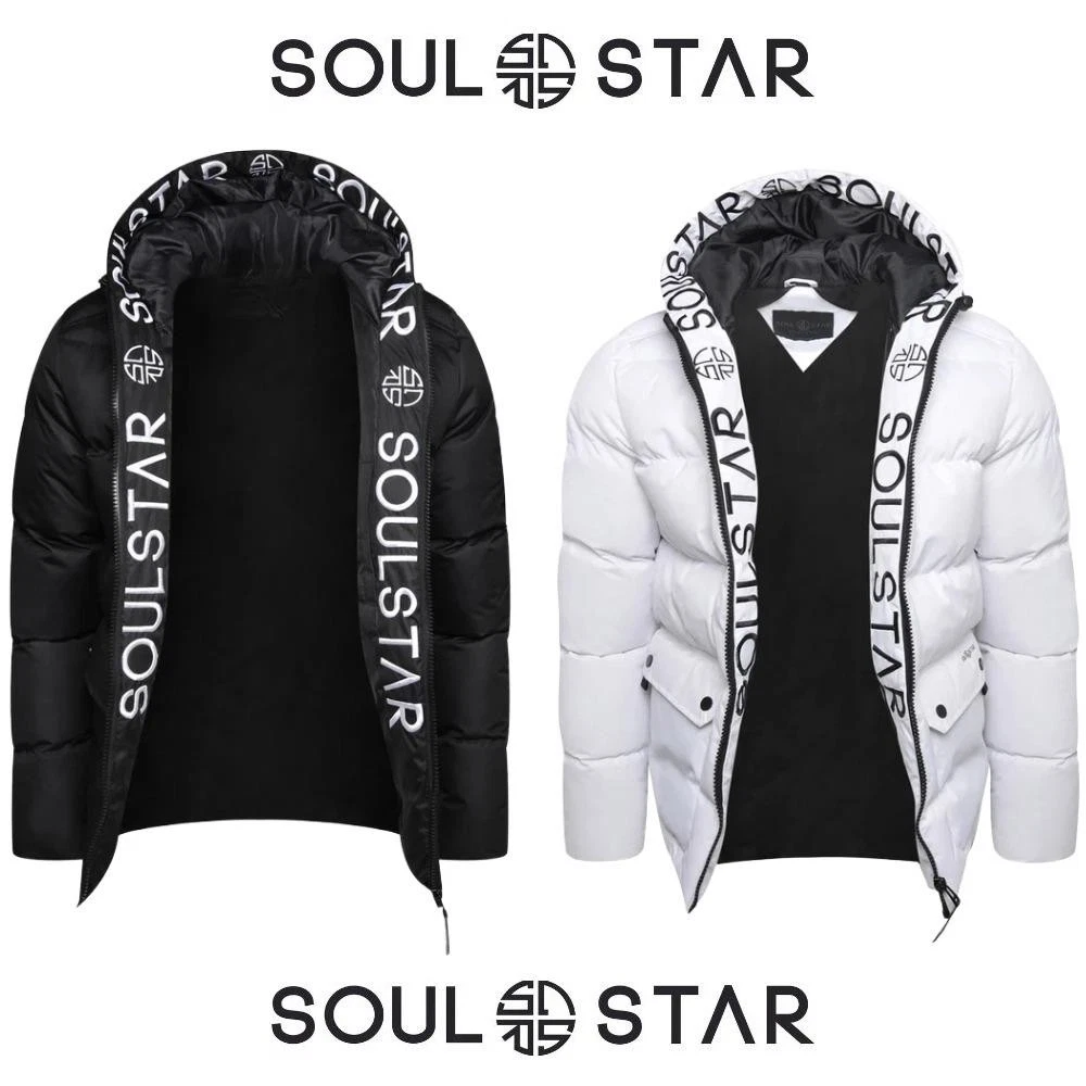 Soul Star Mens Puffer Jacket Hooded Winter Coat Warm Zip Up Outerwear S-XXL
Opens in a new window or
