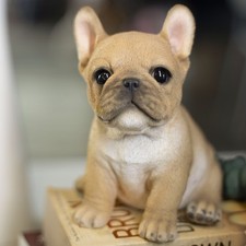 Statuina cucciolo decorativo bulldog francese marrone SoReal