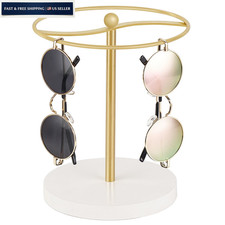 Mkono Sunglasses Organizer, Metal Glass Holder Storage Stand Display 1 Gold