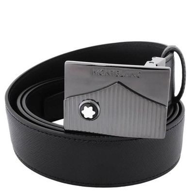 Montblanc Black 35 mm Saffiano-Printed Leather Belt