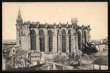 Old postcard Carcassonne, St-Nazaire Cathedral 1908