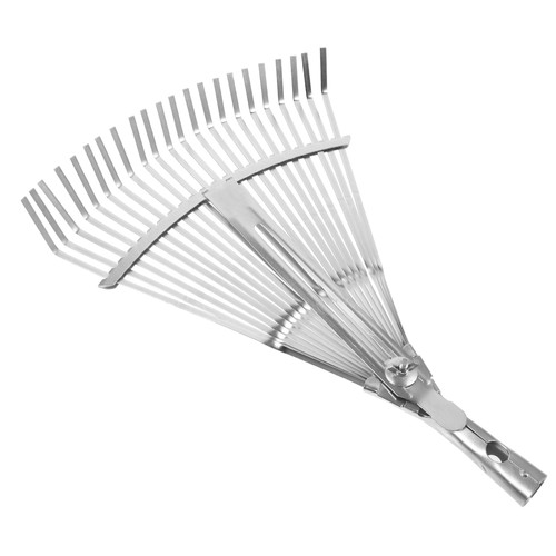 Expandable Gardening Rake Metal Leaves Rake Head Adjustable Garden Rake for Yard
