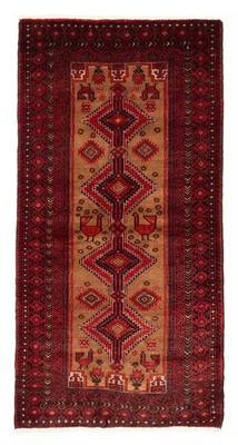 Vintage Hand-Knotted Area Rug 3'4'' x 6'3'' Traditional Oriental Wool Carpet