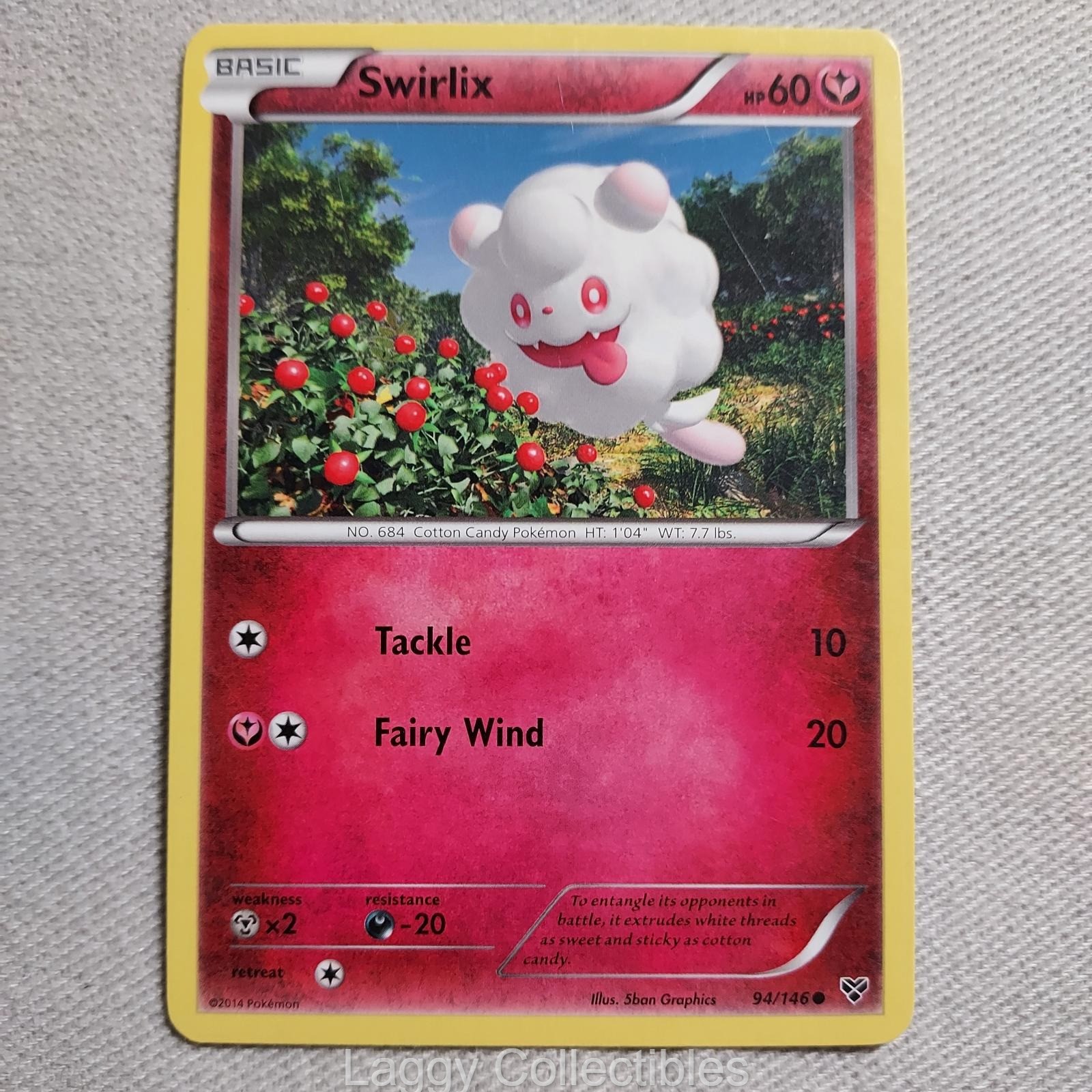 Pokemon XY 94/146 Swirlix - Common - Heavily Played