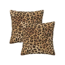 Leopard Print Pillow Covers 18x18 in Couch Cheetah Print Pillow Case Sets of ...