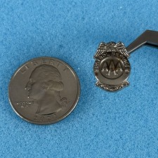Vintage Triple A AAA Patrol Service Shield Award Silver Tone Pin Pinback #57658