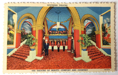 VTG 1949 COLUMBUS OH Postcard THE SOUTHERN THEATRE UNIFORMED USHERS Mint