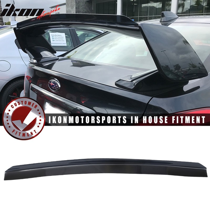 Fits 15-21 Subaru WRX STi Top Gurney Flap Add-On Trunk Spoiler Wing Transparent