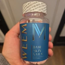 WEEM Hair, Skin & Nails Gummies - Vegan Biotin for Healthy Hair, Skin & Nails
