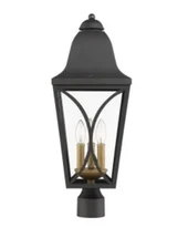 Park Harbor Outdoor Post Lantern Black Bronze 3 Lights PHEL4204BBRO