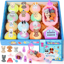 Bath Bombs for Kids with Toys inside for Girls Boys, 12 Pack Kids Bath Bombs wit