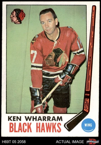 1969 Topps #74 Ken Wharram Blackhawks 6 - EX/MT