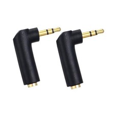 3.5mm Angle Male to Female Audio Adapter, 2 PCS 90 Degree Right Angle Gold