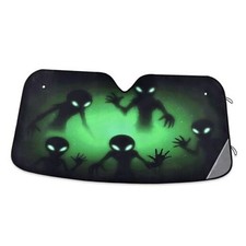 Spooky Aliens Car Windshield Sun Shades Truck 55"x27.6" Multi 12