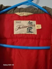 Vintage- Sears Fieldmaster Mens Brown Bomber Jacket/Red Quilted Lining/Large