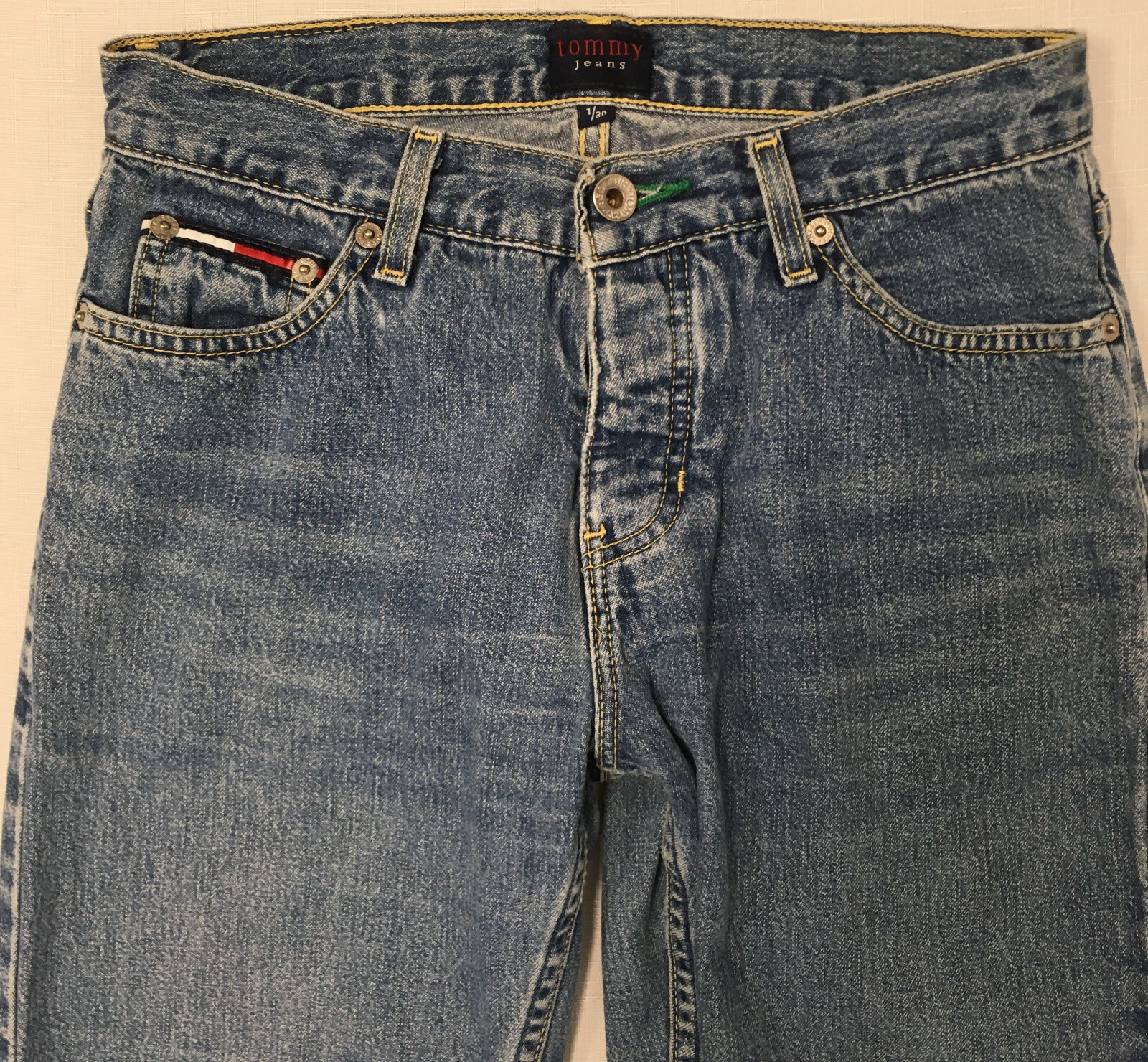 Tommy Hilfiger Tommy Jeans 1/30 Blue Jeans Logo Patch on Back | eBay