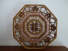 Corbeille , bannette en osier ancien , vannerie fin XIX ème . art populaire