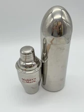 Stainless Steel Cocktail Mixer Shaker Set Nesting Storage Makers Mark