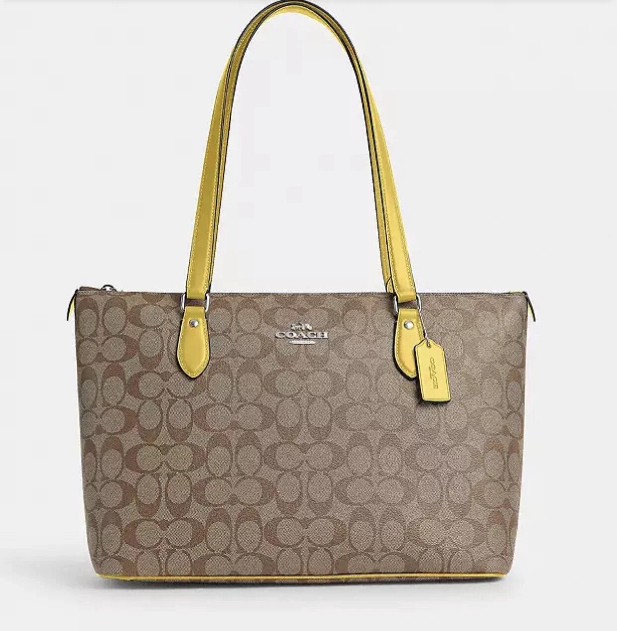 Borsa Coach Gallery in tela firmata nuova con etichetta