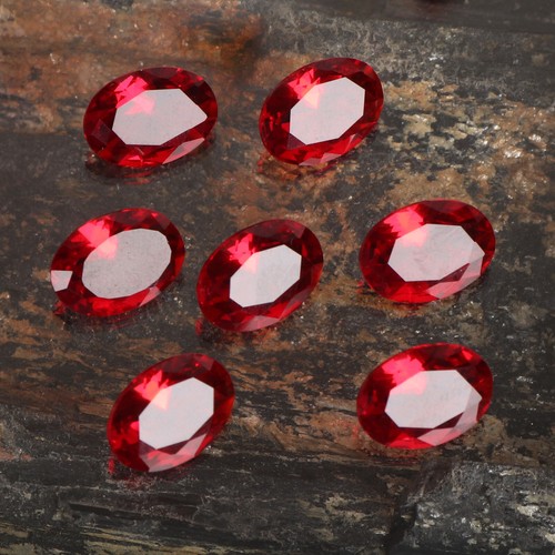 28 Ct./7 Pcs Oval Cut Red Ruby Loose Gemstones Lot Matching Lot For Jewelry -2 - Picture 3 of 7