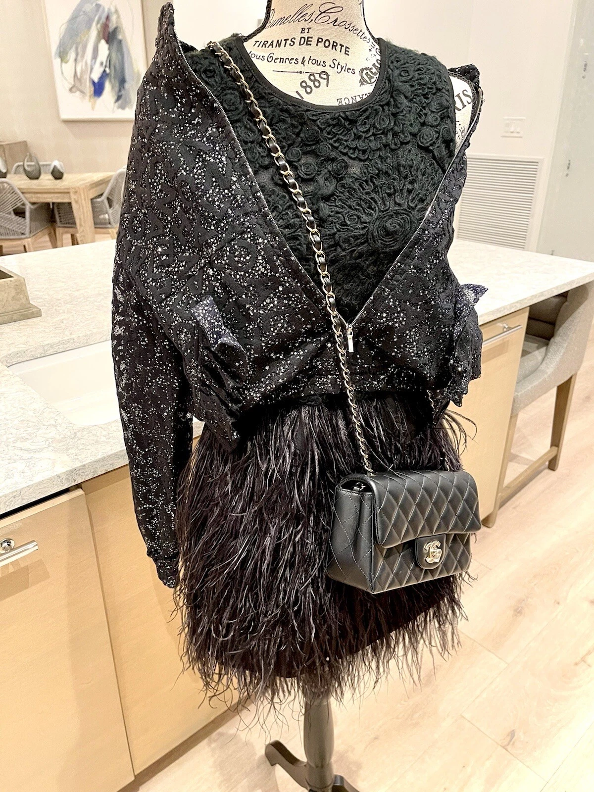 Giacca bomber da notte stellata Chanel 21B nuova con scatola collezione Chanel 21B taglia 34 rara