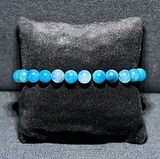 Turquoise Men s Round Beaded Bracelet 8mm Handmade US
