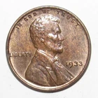 1933 Lincoln Cent RED & BROWN BU (E11)