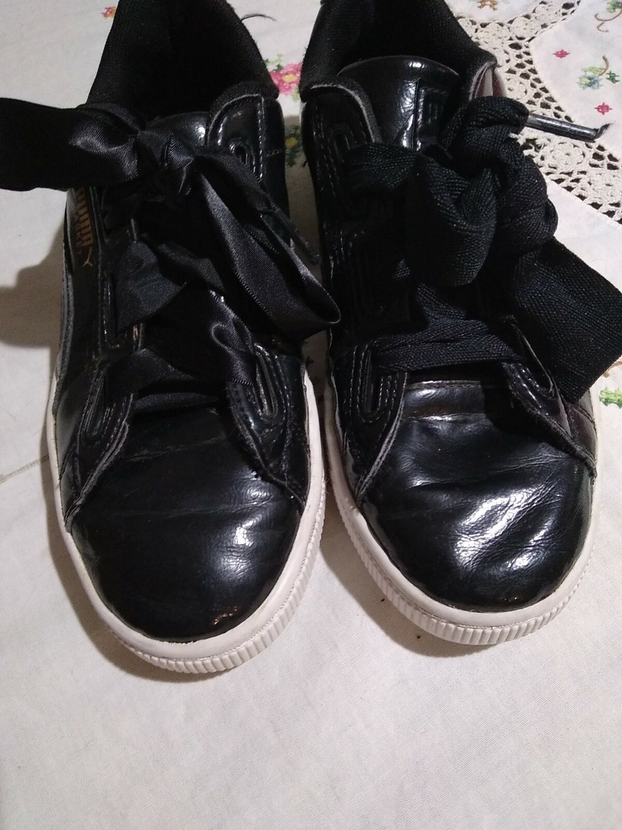 Basket Heart Puma Patent Femme Puma Basket Heart Black Patent