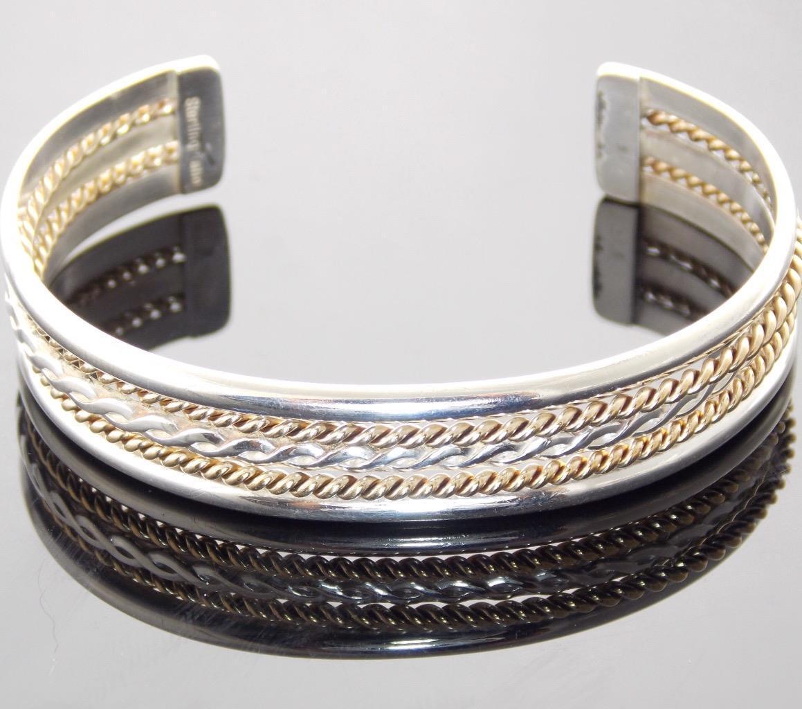 GENUINE NAVAJO VINTAGE 'TAHE' HAND MADE 12K GOLD & STERLING GENUINE NAVAJO VINTAGE 'TAHE' HAND MADE 12K GOLD & STERLING
