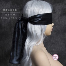 Black Patent Leather Blindfold Eye Cover Mask Patch Bondage BDSM Shade Blinder