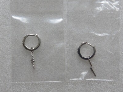 Diamonique Huggies Leverback Ohrringe Silber Rhodiniert Schmuck Geschenkbox