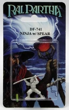 Ral Partha DF-741 Ninja with Spear (Player Character) Assassin Warrior Spy Hero