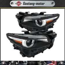 Left+Right Side For Mazda CX-9 2016-2023 Adaptive w/AFS LED Black Headlights