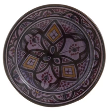Moroccan Ceramic Plate Salad Pasta Bowl Serving Handmade Wall Hanging 8" Small