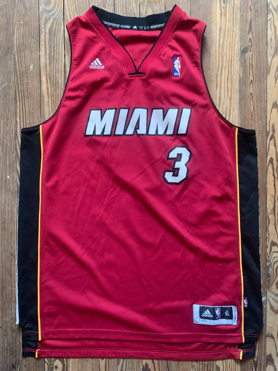 Adidas Dwayne Wade Miami Heat Swingman Jersey Red Mens Size 