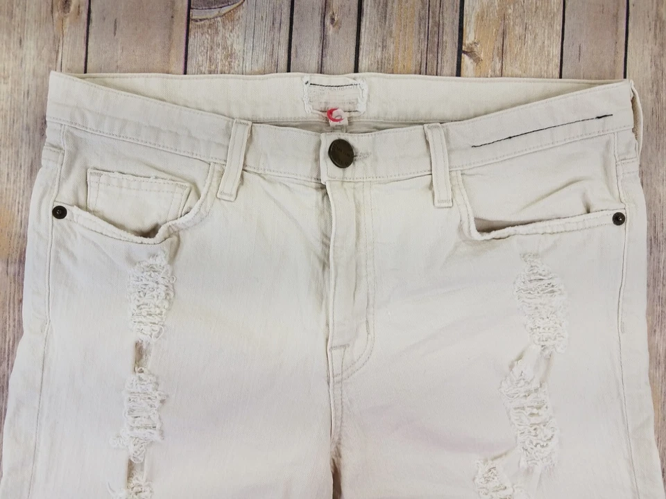 Pantalones Cortos Denim Current Elliott Talla 27 Anthropologie Corte Envejecido B6 Foto 2 de 4