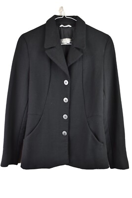 Maxmara Damen Schurwolle Jacke Knopfleiste Größe Uk12 Blazer Mantel
