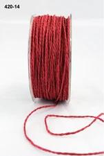 Paper Cord Ribbon -  May Arts - 420-14 - Red - 5 yds.