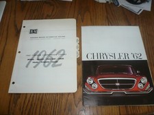 1962 Chrysler Sales Brochure & R-M Color Chips - Vintage Original