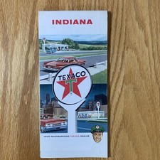 Texaco Map Indiana Indianapolis Fort Wayne 1964 Gas and Oil Folding Street Map