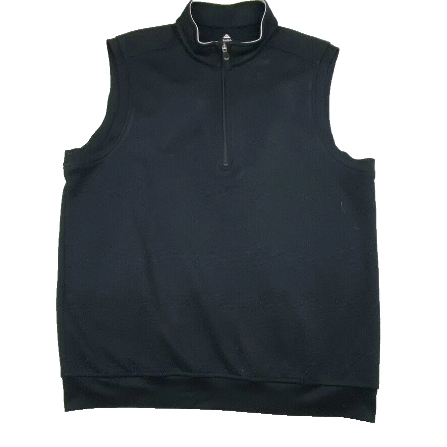 Bolle Golf Thermal Vest Adult Large Black 1/4 Zip Sweater Wind Layer Mens L