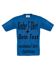 Kinder T Shirt Mit Aufdruck Bedrucken Wunschtext Wunschdruck Selbst Gestalten Ebay